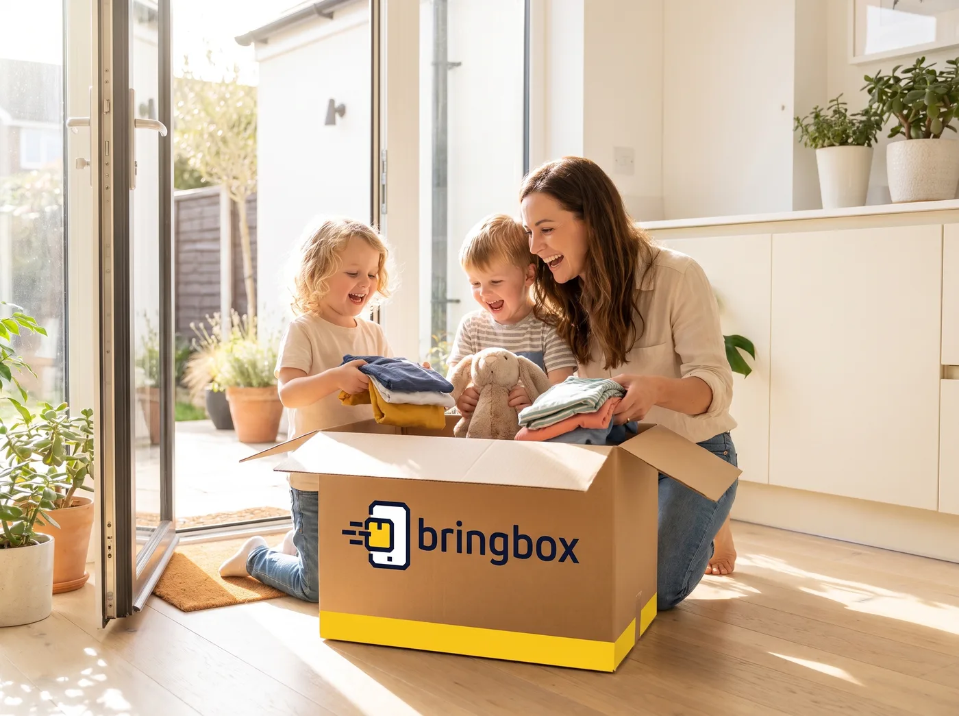 A sealed Bringbox delivered to a doorstep